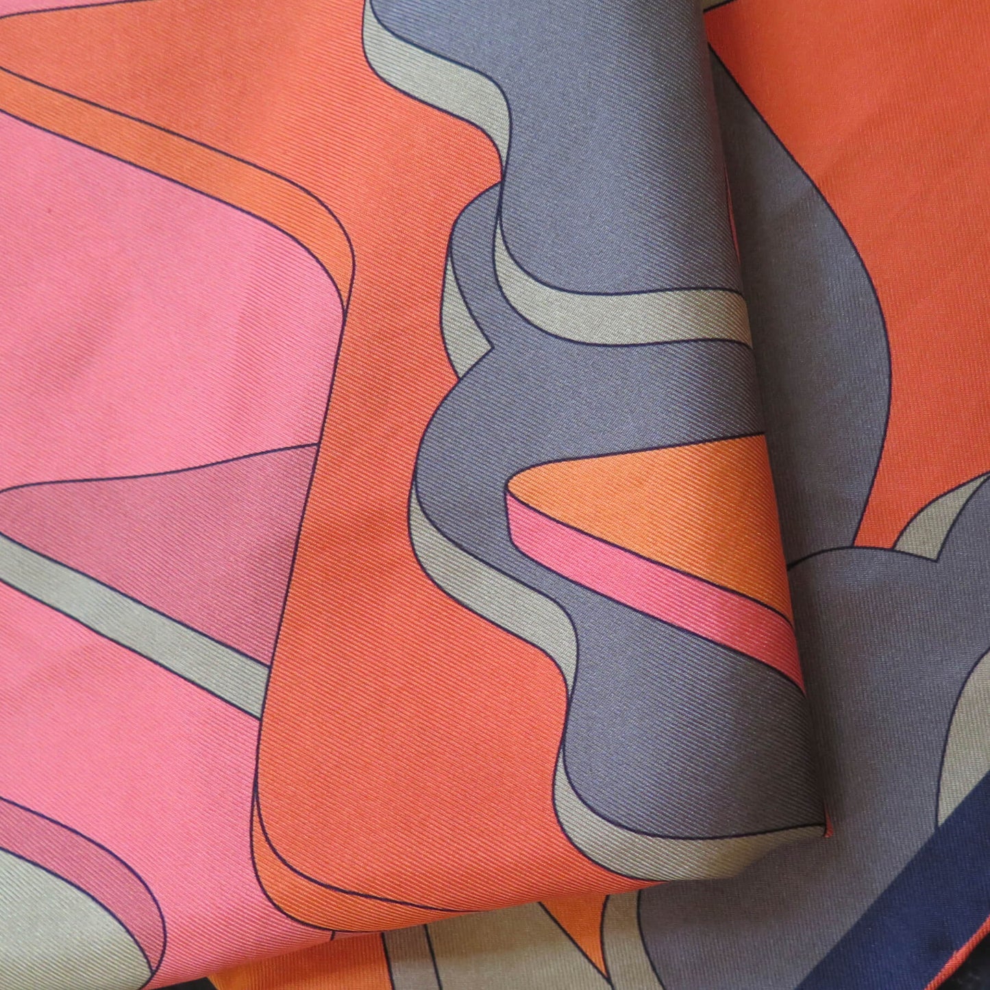 Image of Jade Meridian | Mars Dusk | Aquarius Collection | Pure Silk Scarf | Jade Meridian | Hand Rolled Silk Scarf | Made in England 4