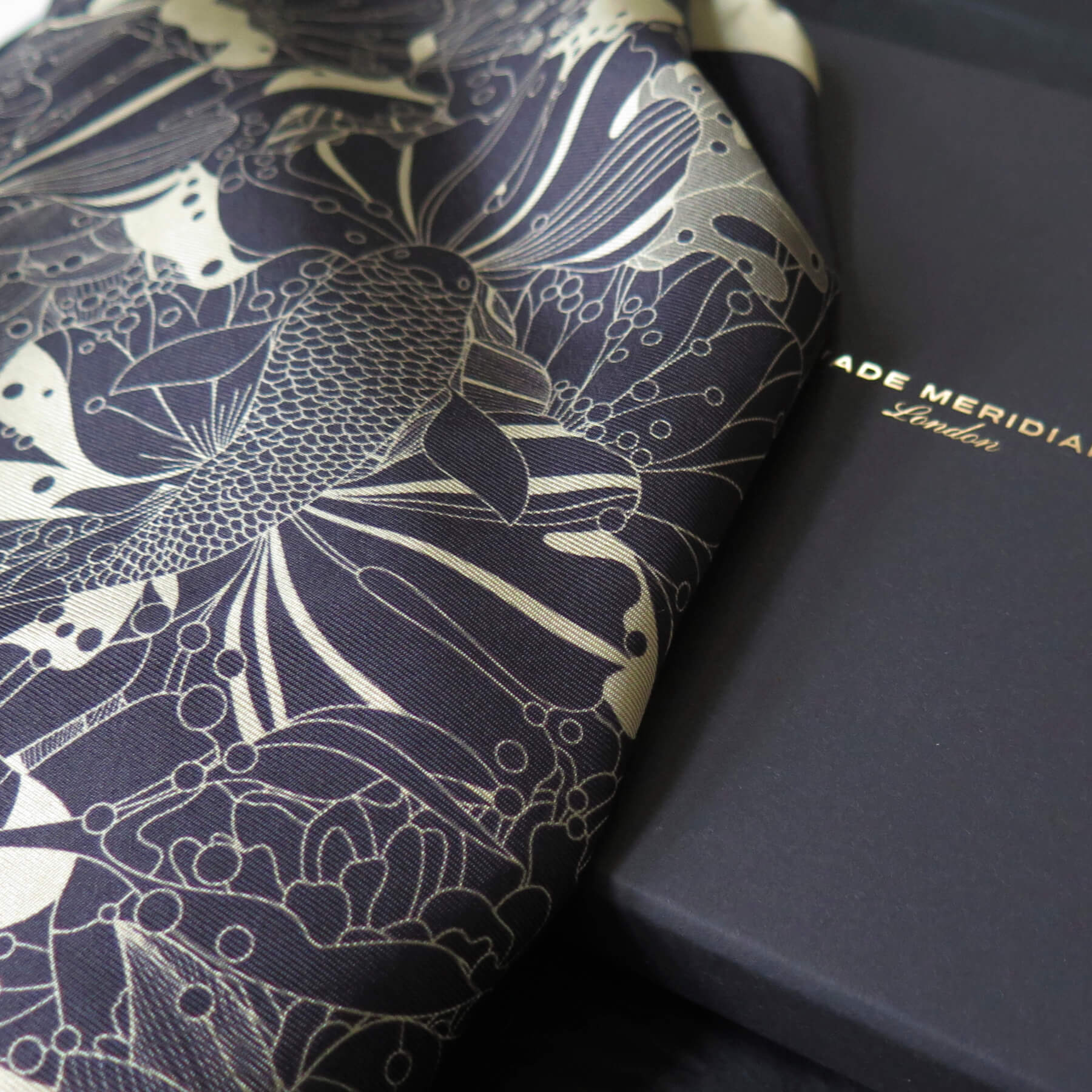Image of Jade Meridian Under the Snow Moon_Silk_Scarf_Pure_Silk_Made_in_England_Macclesfield_Silk_3