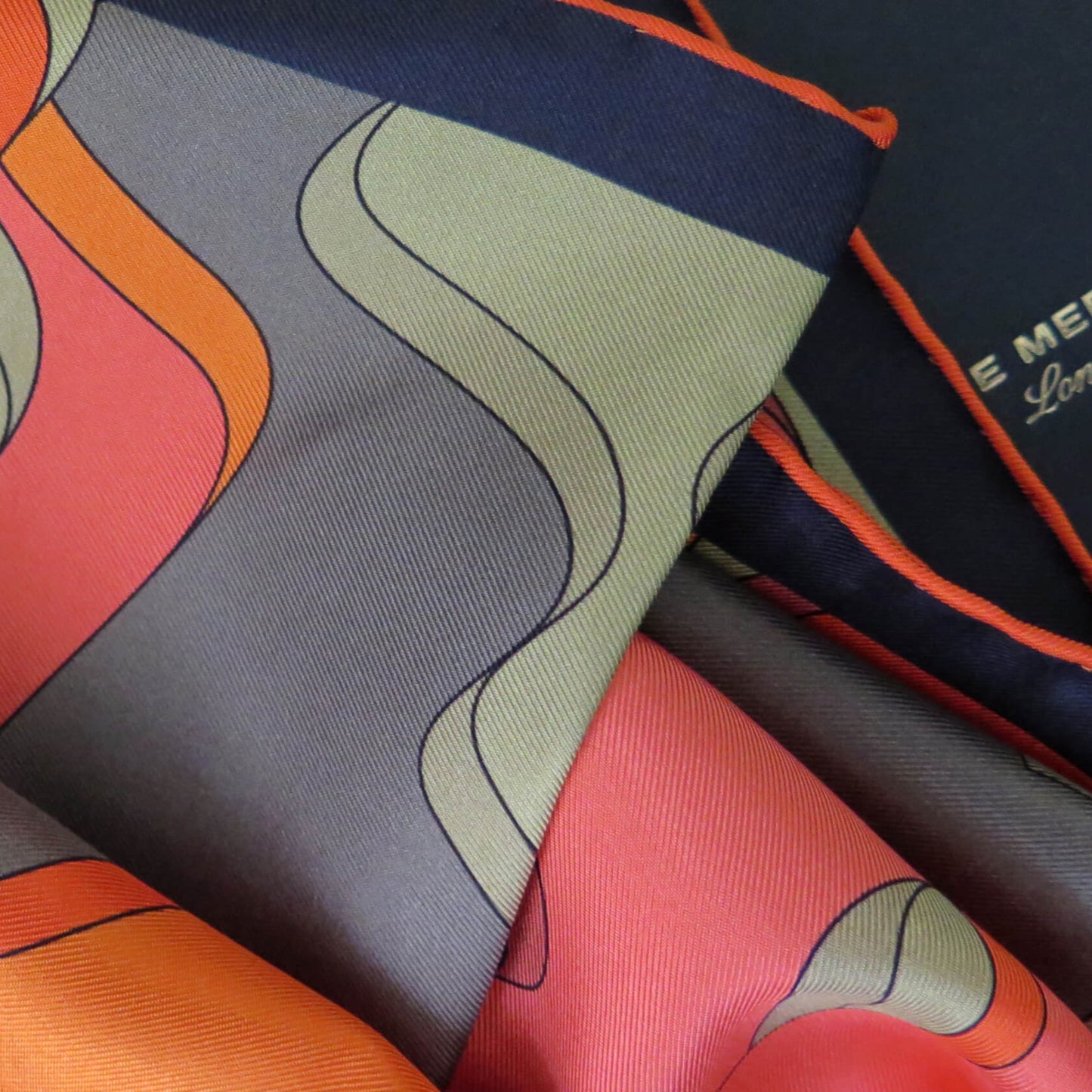 Mars Dusk | Aquarius Collection. Hand Rolled Silk Square
