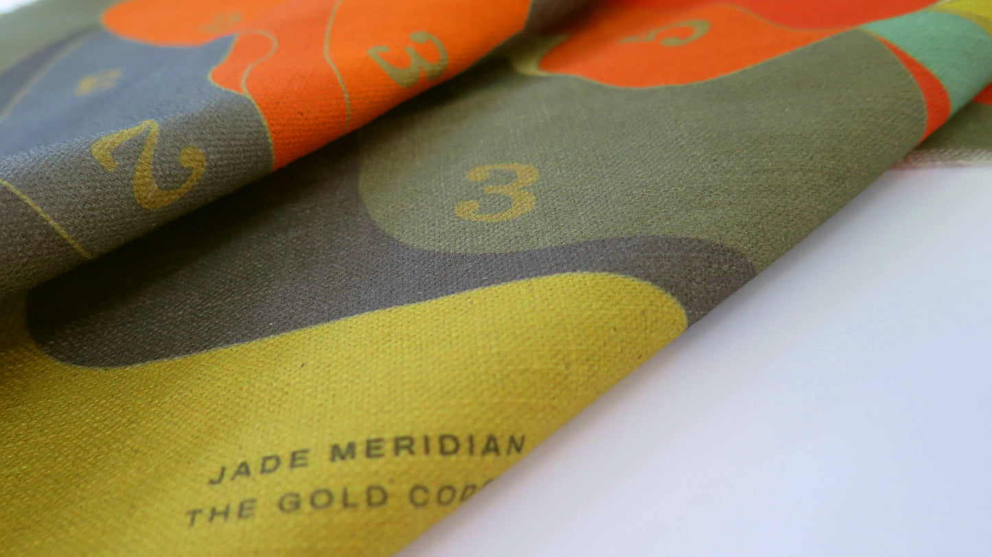 The Gold Code 7 | Atlas Collection | Linen Wall Hanging | Throw