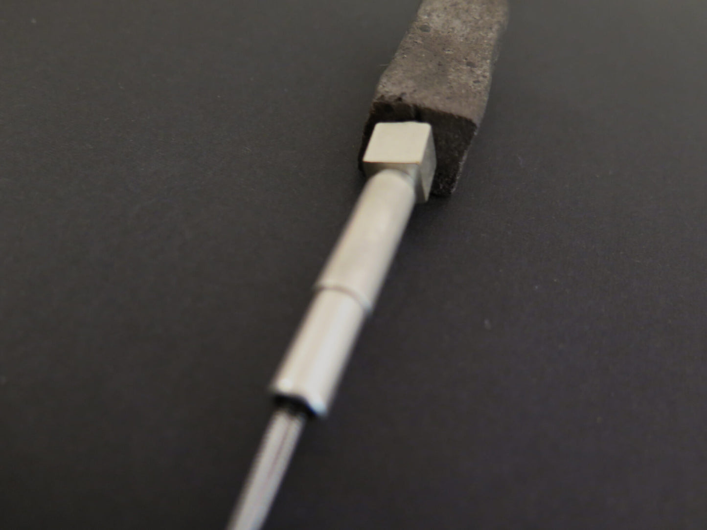 Java Stone | Squared Column pendant | Adjustable length snake chain necklace with brass detailing