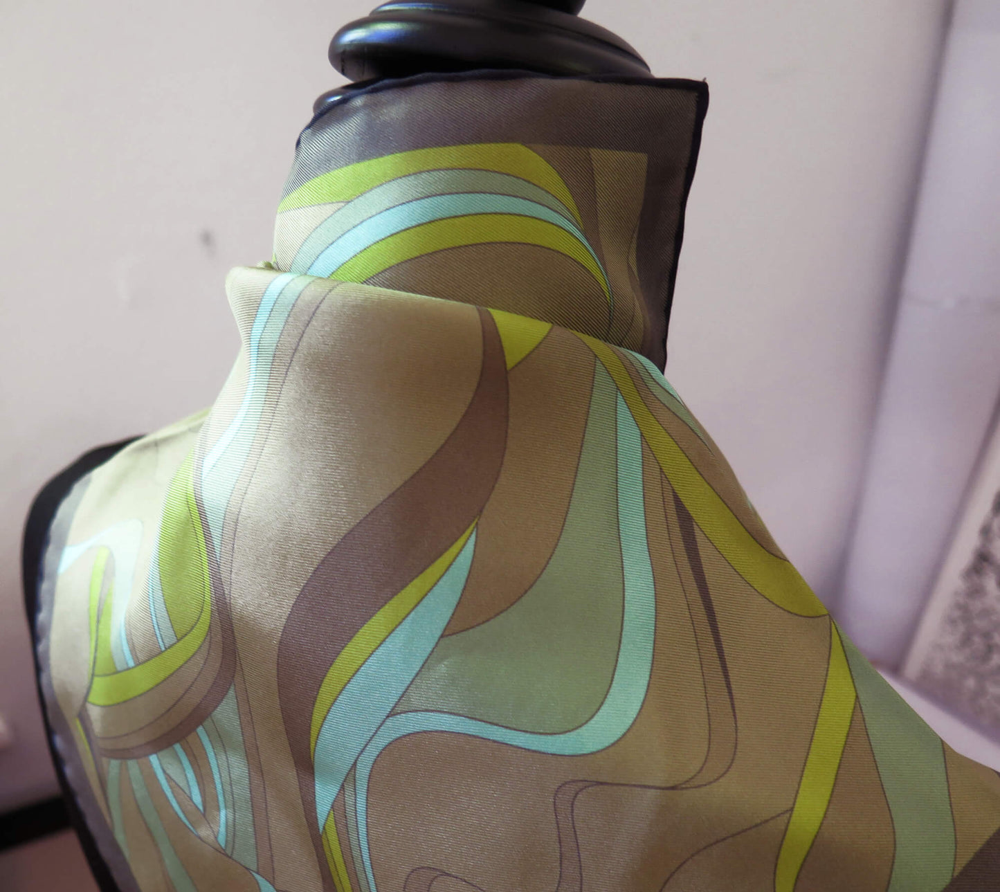 Cosmic Stream | Aquarius Collection. Hand Rolled Silk Scarf