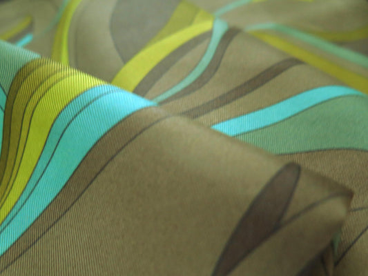 Cosmic Stream | Aquarius Collection. Hand Rolled Silk Square