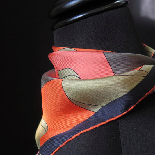 Mars Dusk | Aquarius Collection. Hand Rolled Silk Scarf