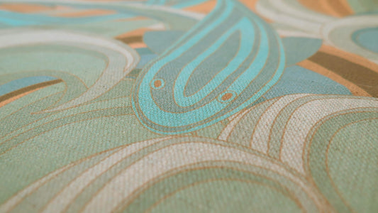 Gold Sea of Neptune | Atlas Collection | Linen Wall Hanging | Throw