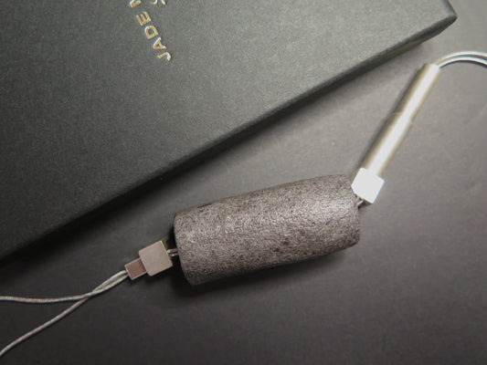 Java Stone | Tubular Column | Adjustable length snake chain necklace with silver detailing