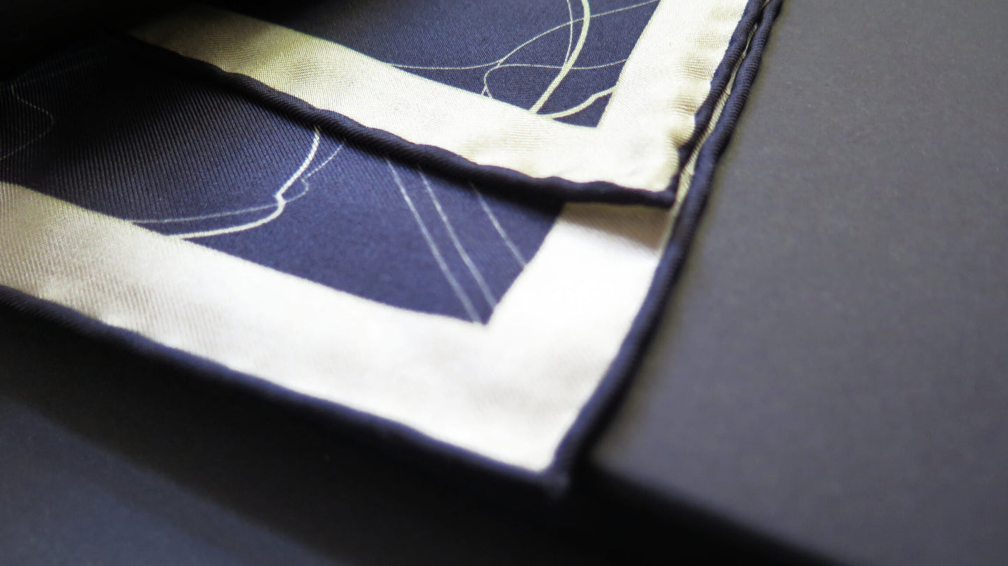 Moon Rising | Aquarius Collection. Hand Rolled Silk Scarf