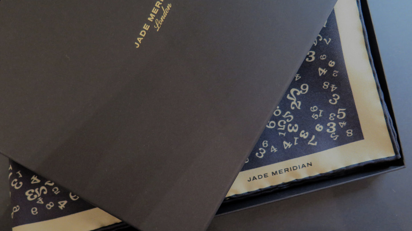 The Gold Code 2 | Aquarius Collection. Hand Rolled Silk Square