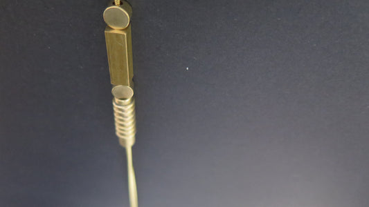 Origins Gold #3 Raw Brass & Gold Plate | Adjustable length necklace with solid bar ends