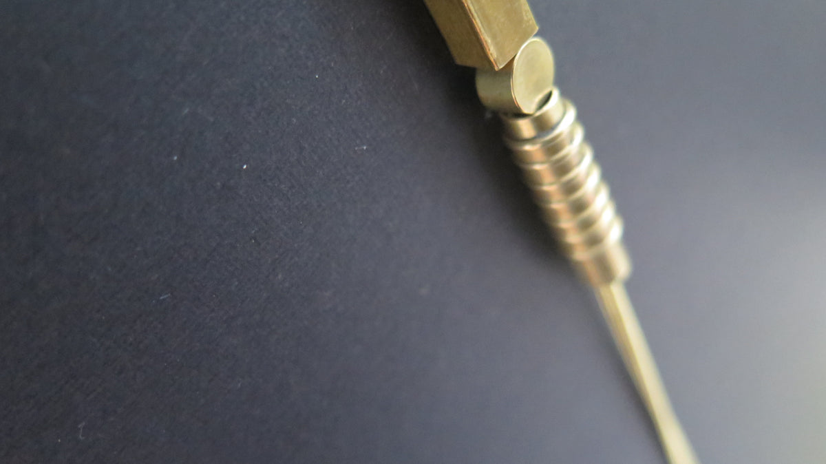 Origins Gold #3 Raw Brass & Gold Plate | Adjustable length necklace with solid bar ends