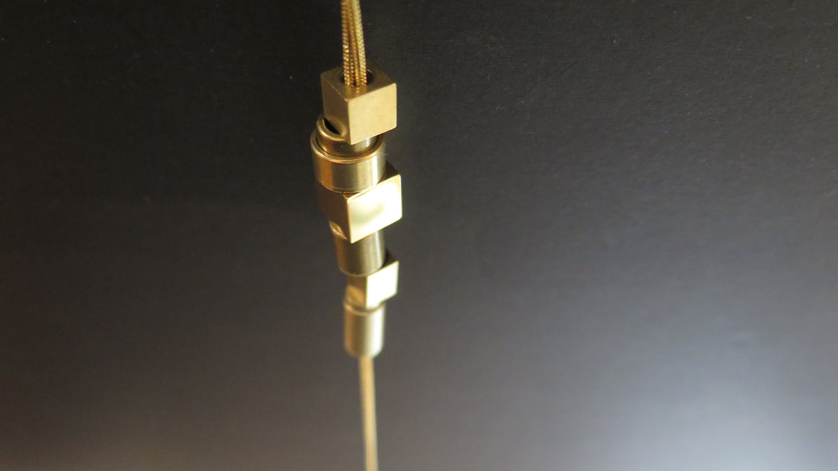 Origins Gold #6 Raw Brass & Gold Plate | Adjustable length necklace with solid bar ends