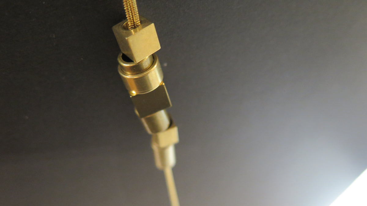 Origins Gold #6 Raw Brass & Gold Plate | Adjustable length necklace with solid bar ends