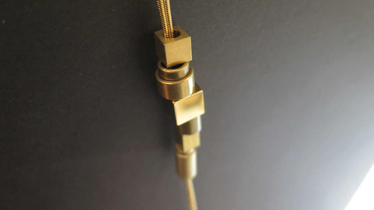 Origins Gold #6 Raw Brass & Gold Plate | Adjustable length necklace with solid bar ends