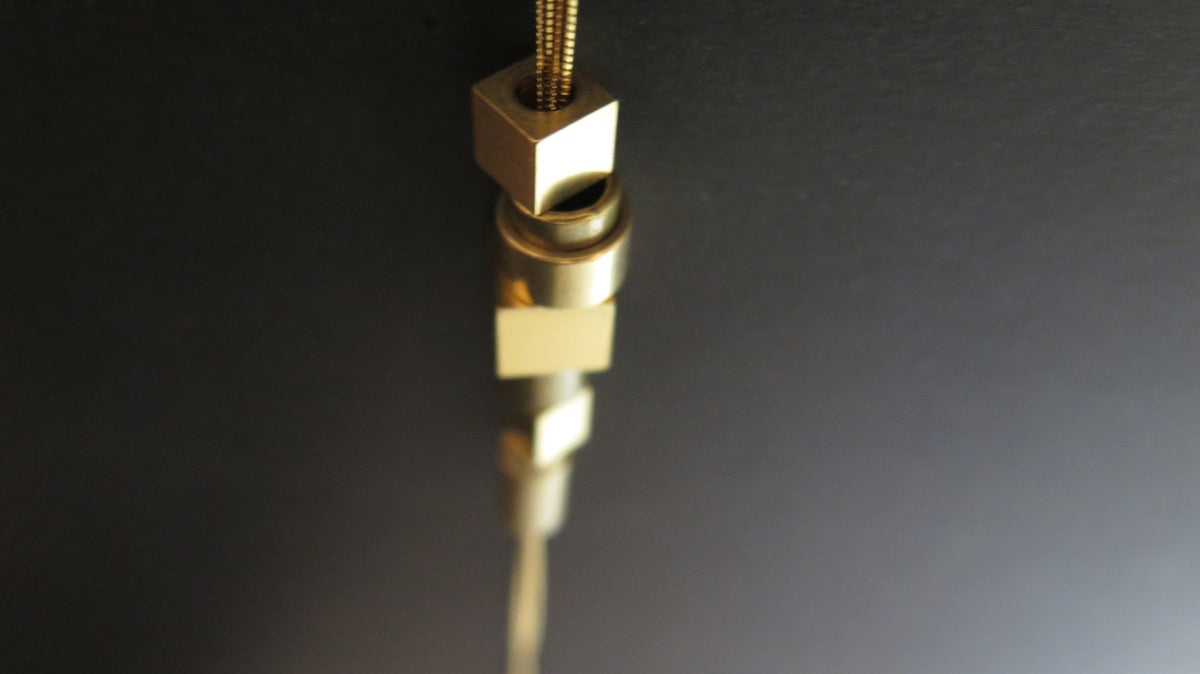 Origins Gold #6 Raw Brass & Gold Plate | Adjustable length necklace with solid bar ends