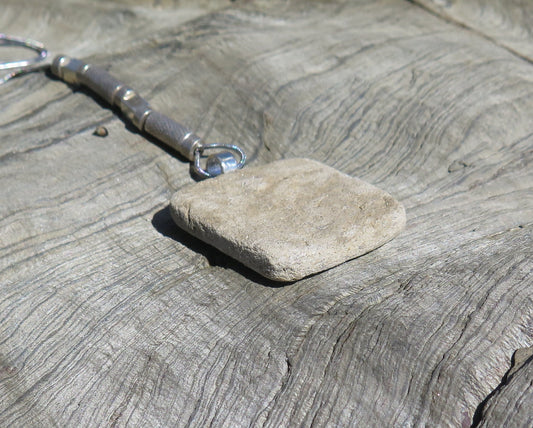 Wild stone slab pendant | Stainless steel | Silver plate | Adjustable snake chain necklace | 01 | Luxury gift box included