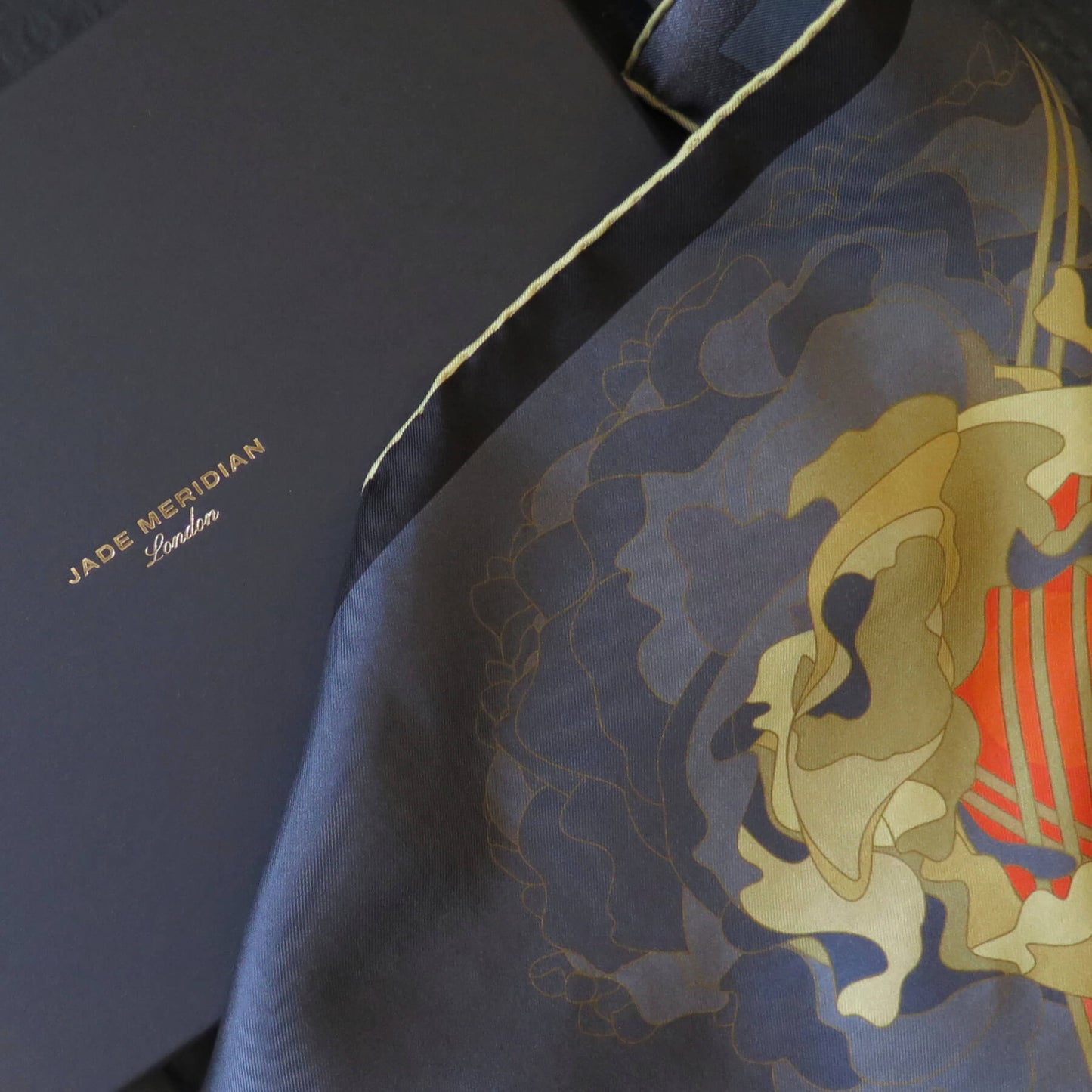 Secret of the Moon Flower | Aquarius Collection. Hand Rolled Silk Square