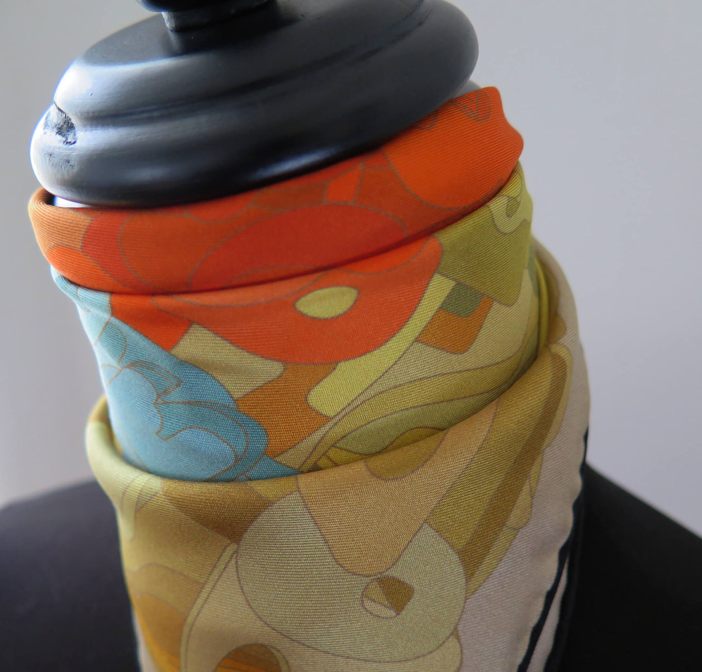 Encryption | Aquarius Collection. Hand Rolled Silk Square