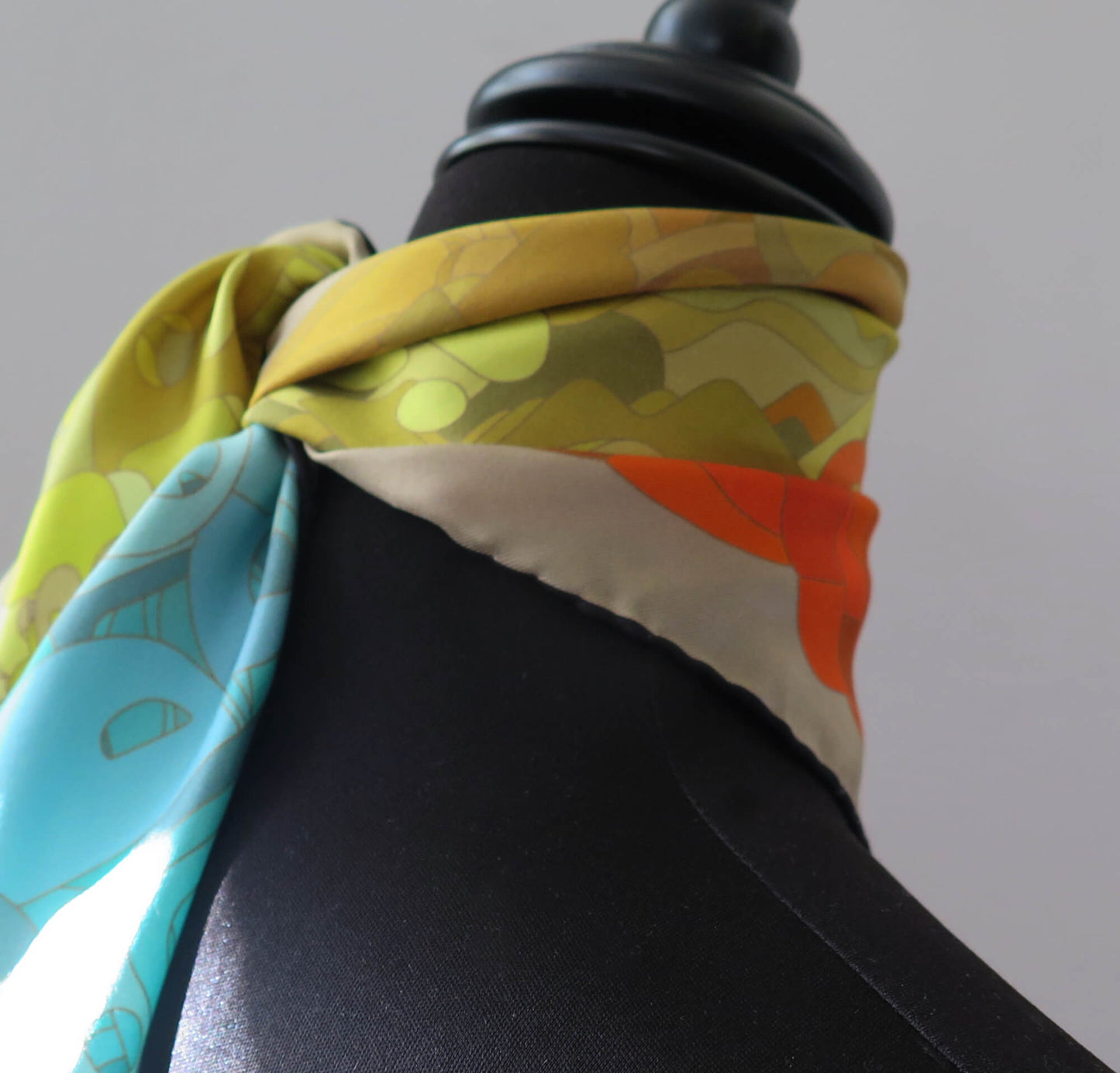 Encryption | Aquarius Collection. Hand Rolled Silk Square