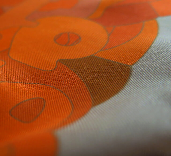 Encryption | Aquarius Collection. Hand Rolled Silk Square