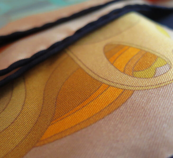 Encryption | Aquarius Collection. Hand Rolled Silk Square