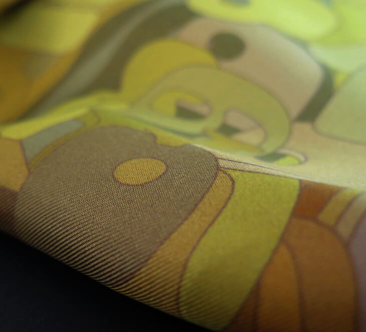 Encryption | Aquarius Collection. Hand Rolled Silk Square