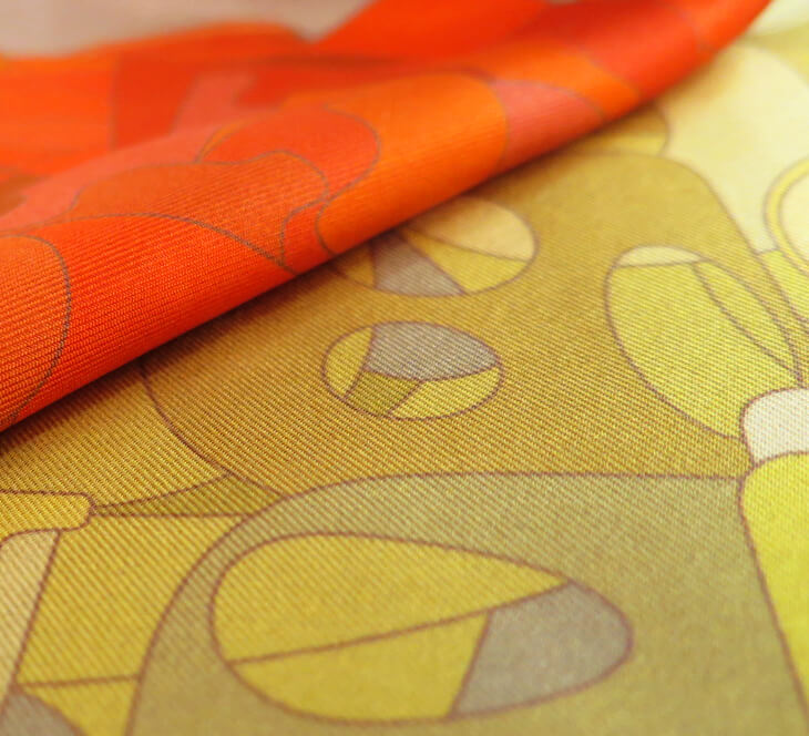 Encryption | Aquarius Collection. Hand Rolled Silk Square