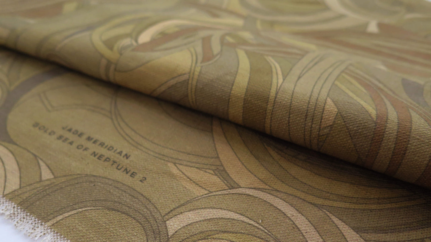 Gold Sea of Neptune 3 | Atlas Collection | Linen Wall Hanging | Throw