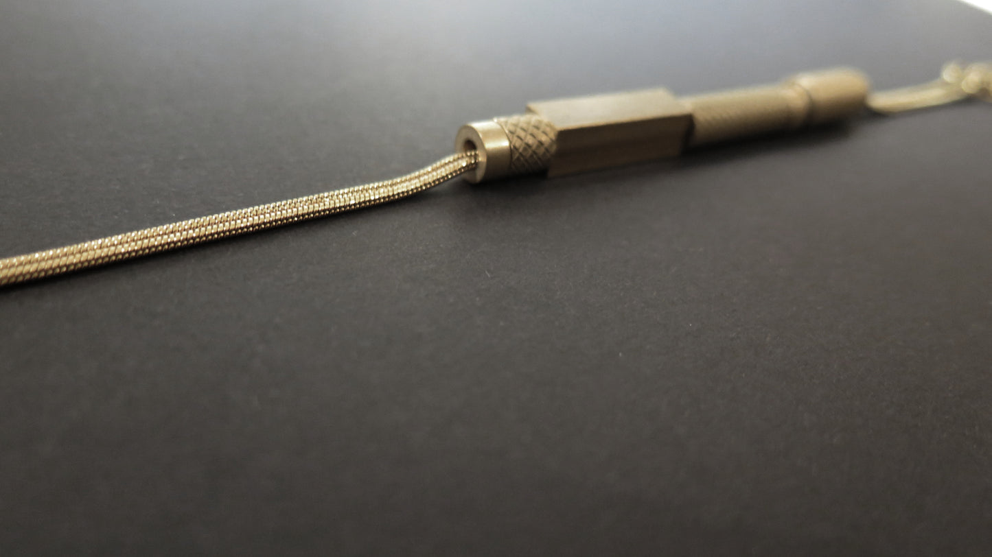 Gold Origins 13 | Adjustable length snake chain necklace | Raw brass and gold plate