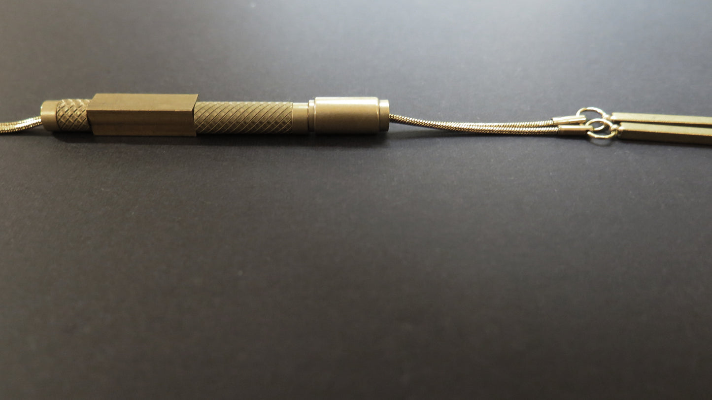 Gold Origins 13 | Adjustable length snake chain necklace | Raw brass and gold plate