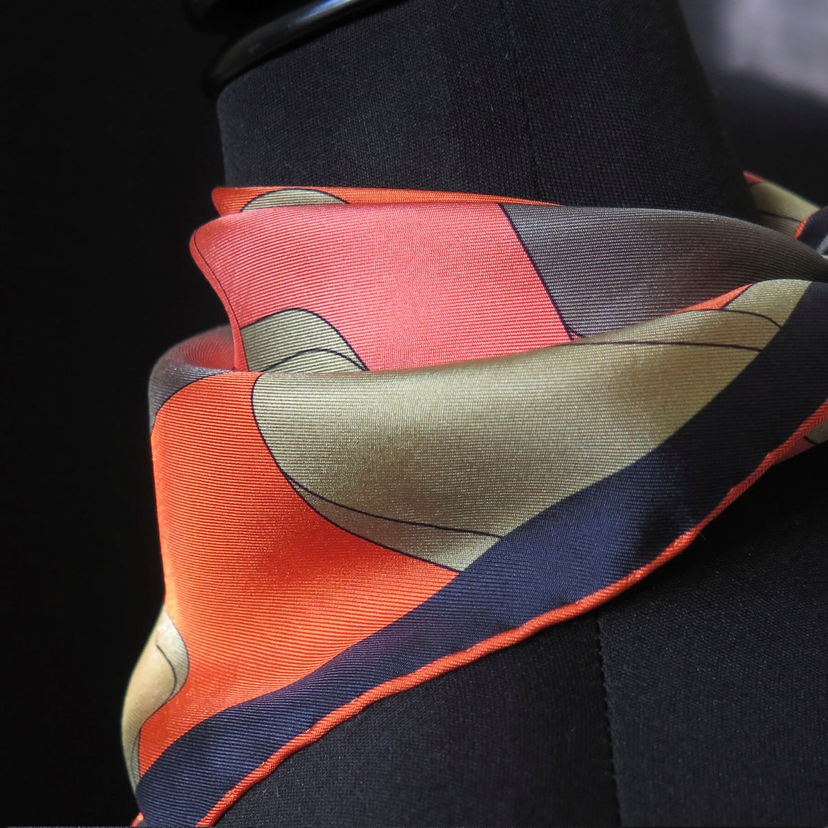 Image of Jade Meridian | Mars Dusk | Aquarius Collection | Pure Silk Scarf | Jade Meridian | Hand Rolled Silk Scarf | Made in England 2