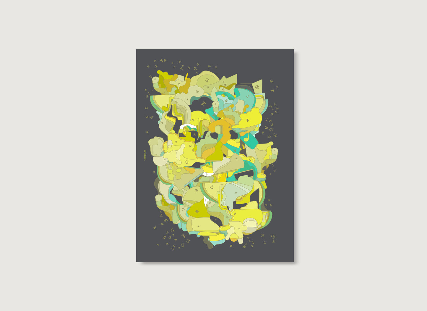 The Gold Code 6 | Atlas Collection | Large Linen Wall Hanging