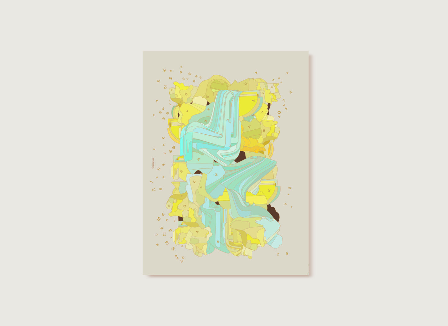 The Gold Code 5 | Atlas Collection | Large Linen Wall Hanging