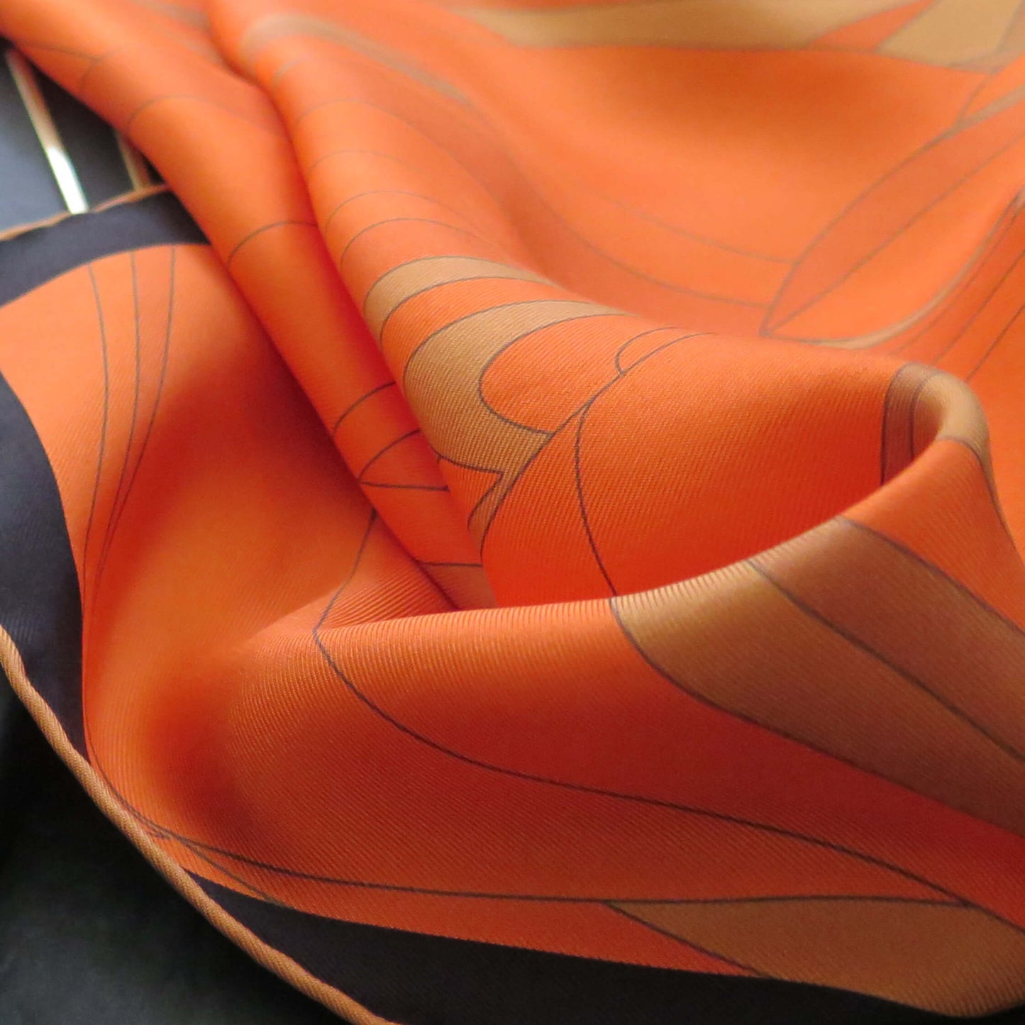 Magma | Aquarius Collection. Hand Rolled Silk Square