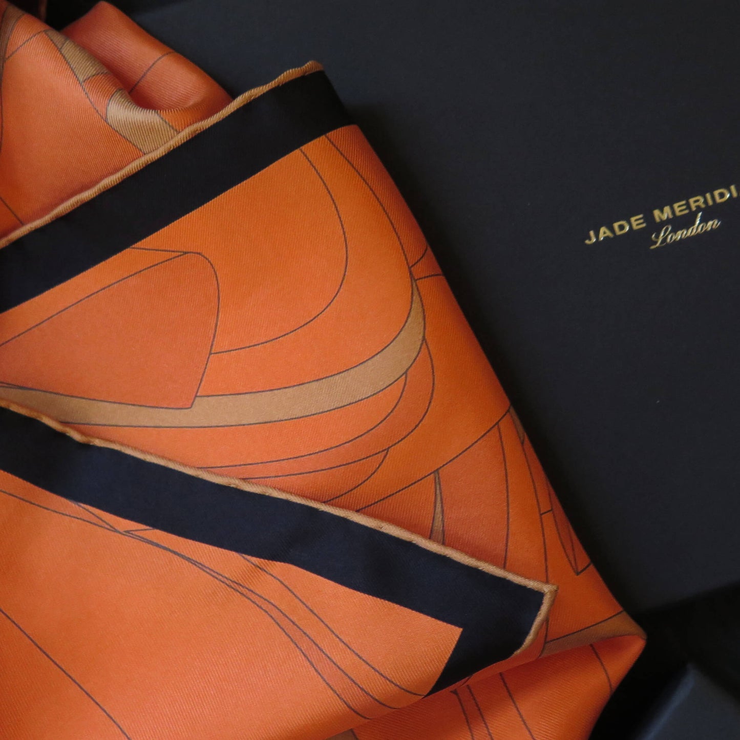 Magma | Aquarius Collection. Hand Rolled Silk Square