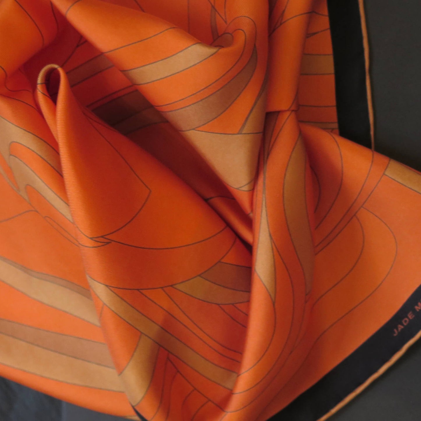 Magma | Aquarius Collection. Hand Rolled Silk Square