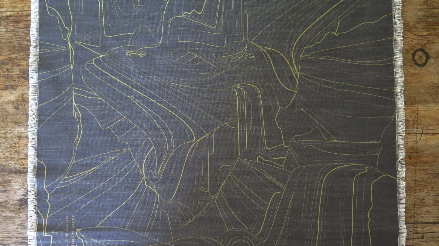 Moon Rising 4 | Atlas Collection | Linen wall hanging
