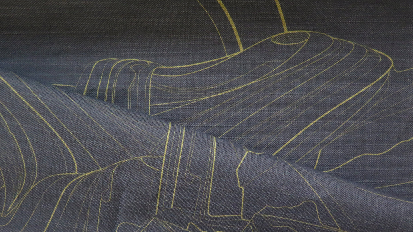 Moon Rising 4 | Atlas Collection | Linen wall hanging