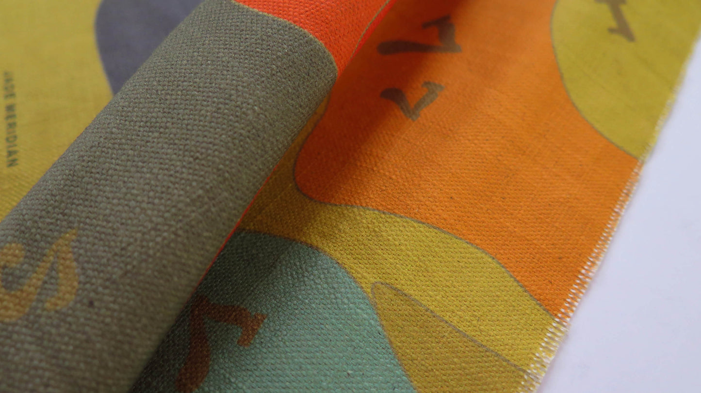 The Gold Code 7 | Atlas Collection | Linen Wall Hanging | Throw