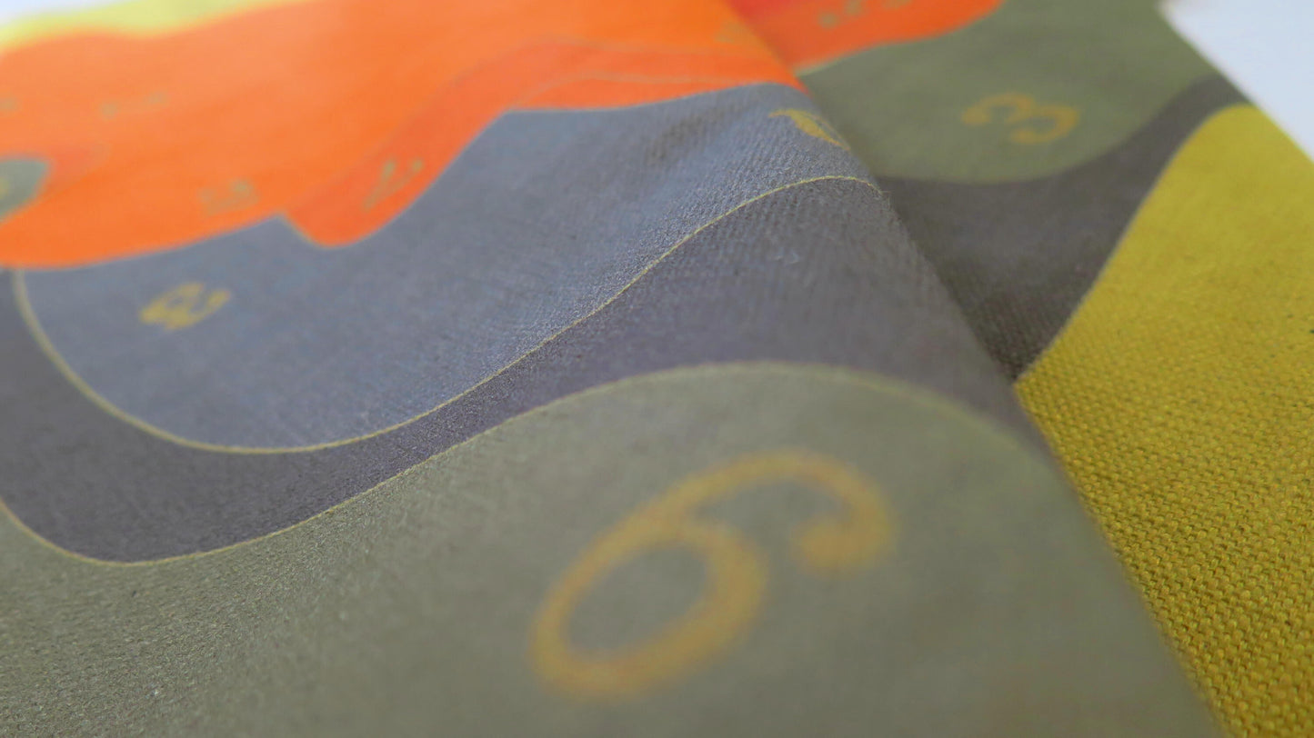 The Gold Code 7 | Atlas Collection | Linen Wall Hanging | Throw