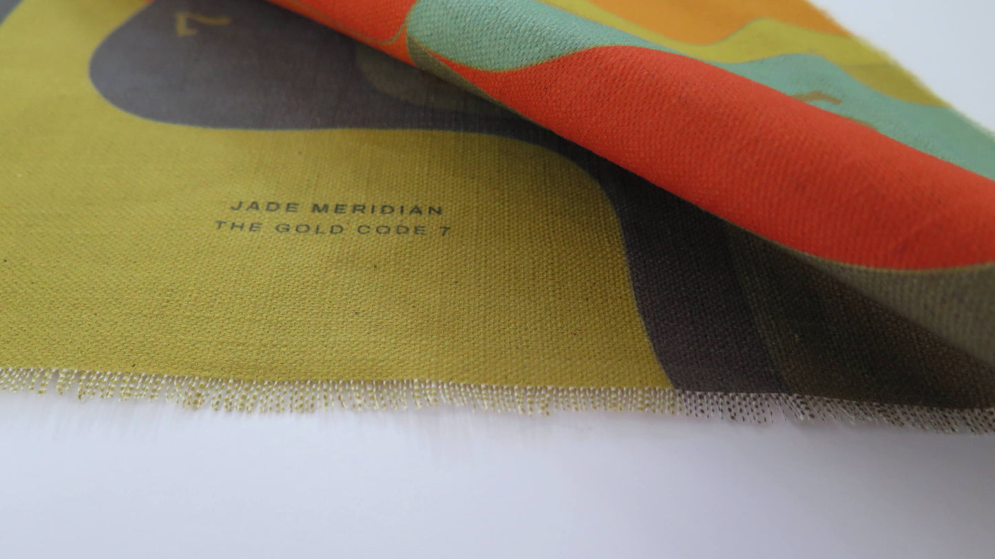 The Gold Code 7 | Atlas Collection | Linen Wall Hanging | Throw