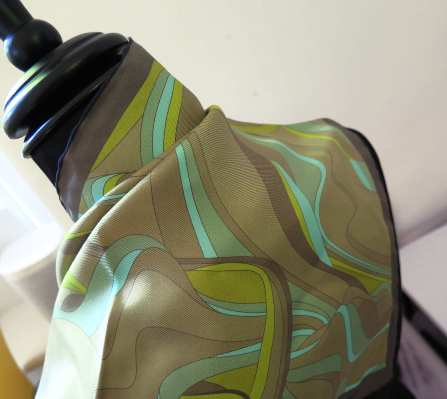 Cosmic Stream | Aquarius Collection. Hand Rolled Silk Square