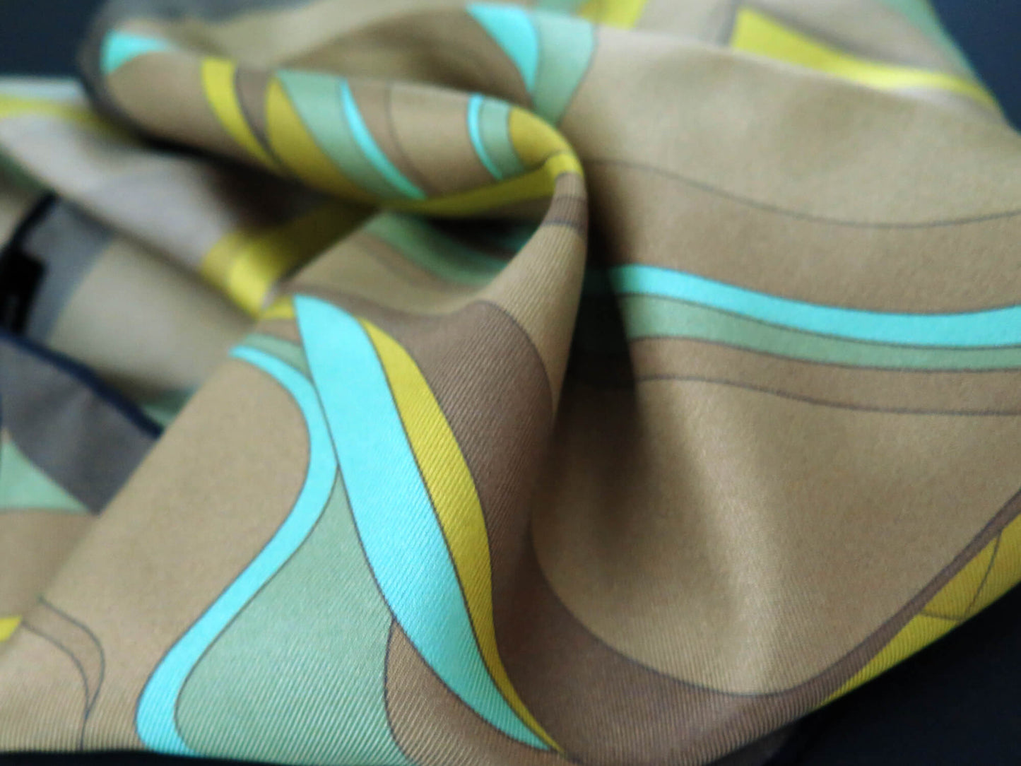 Cosmic Stream | Aquarius Collection. Hand Rolled Silk Square