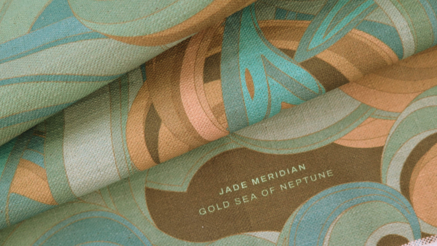 Gold Sea of Neptune | Atlas Collection | Linen Wall Hanging | Throw