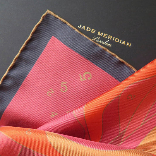The Gold Code | Aquarius Collection. Hand Rolled Silk Square