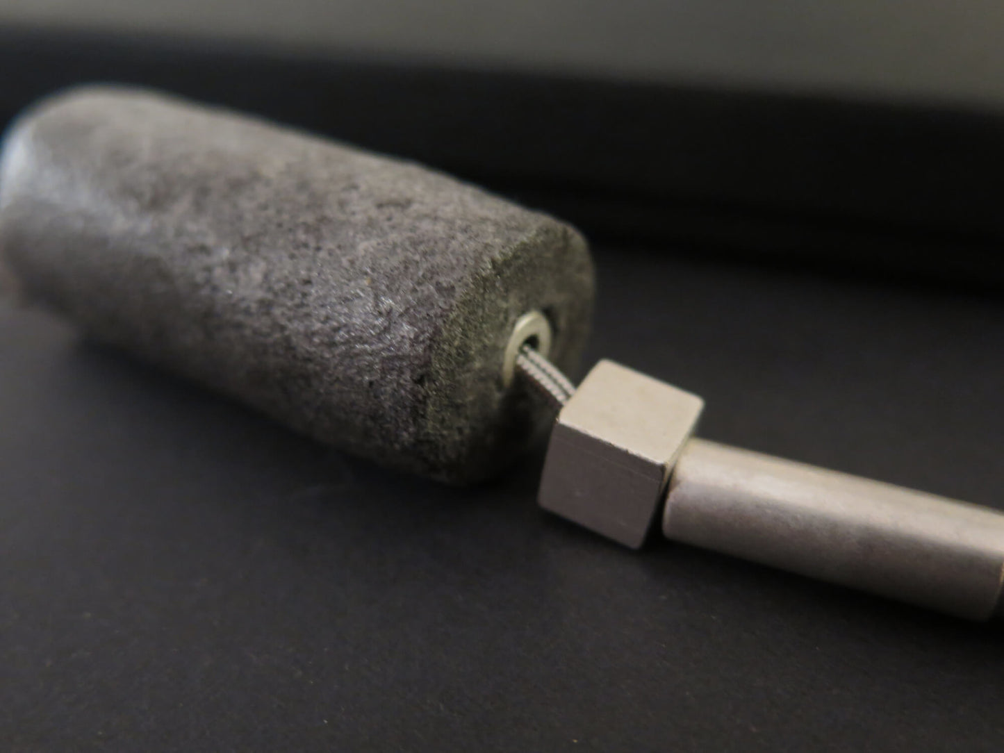 Java Stone | Tubular Column | Adjustable length snake chain necklace with silver detailing