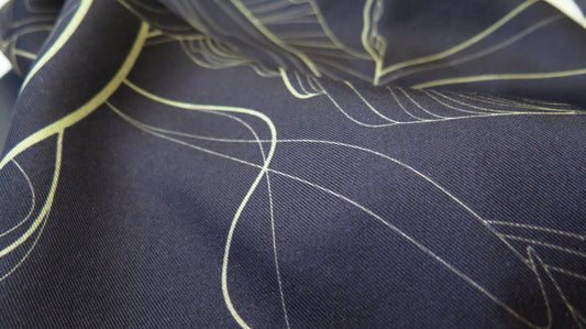 Moon Rising | Aquarius Collection. Hand Rolled Silk Square