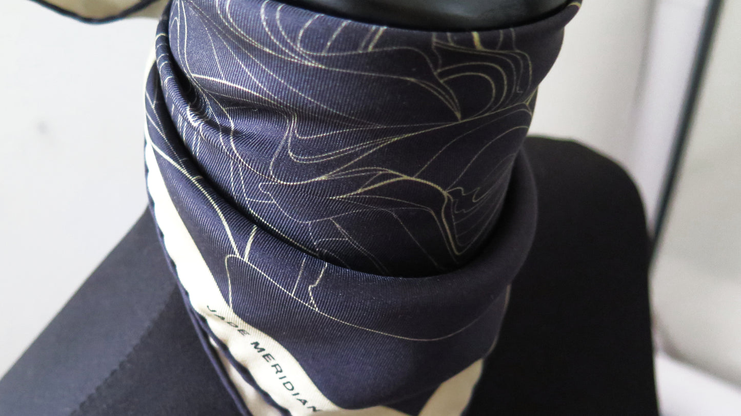 Moon Rising | Aquarius Collection. Hand Rolled Silk Scarf