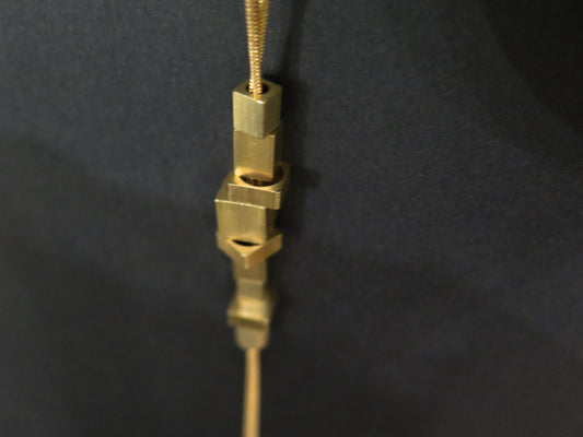 Origins Gold #2 Raw Brass & Gold Plate | Adjustable length necklace with solid bar ends