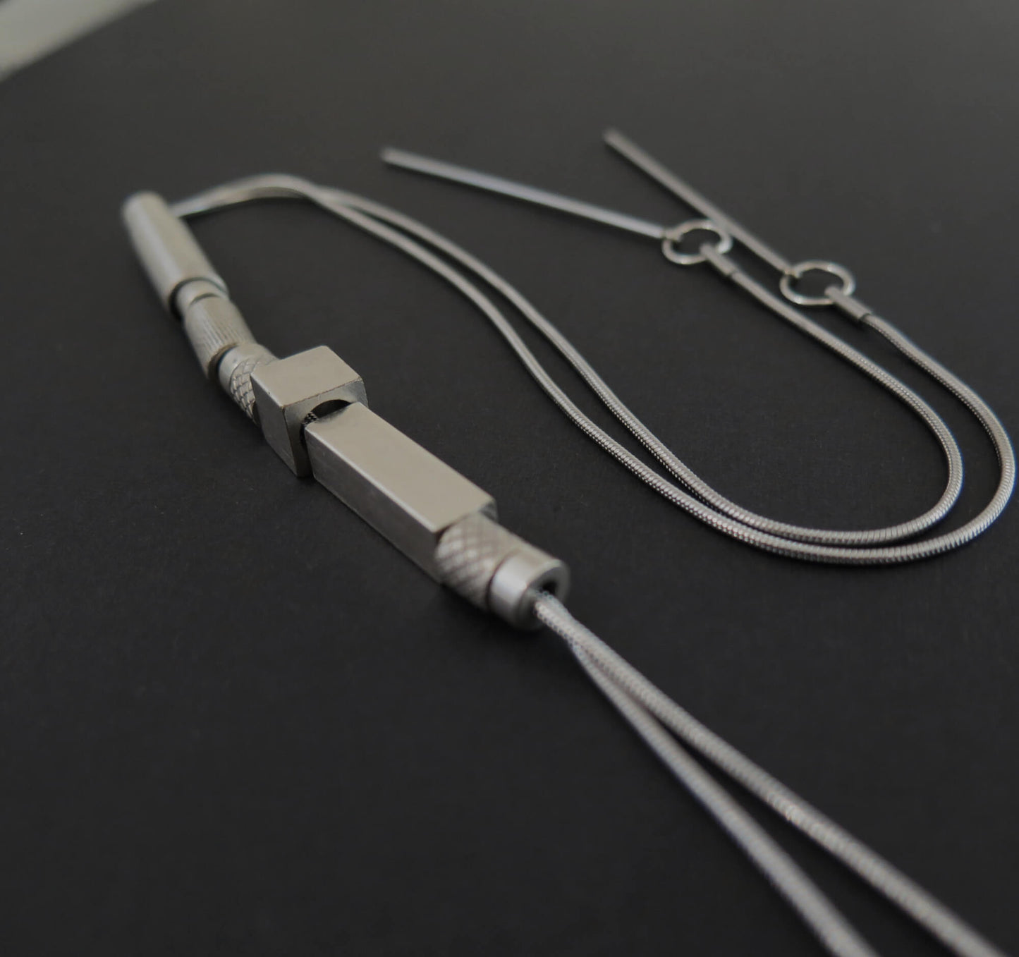 Silver Origins 2 | Adjustable length snake chain necklace | Stainless steel and silver plate