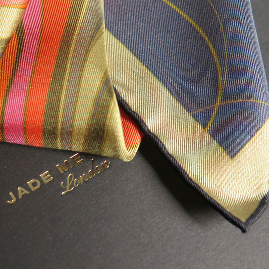 Rose Moon Rising | Aquarius Collection. Hand Rolled Silk Square